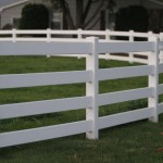 Vinyl split rail fences