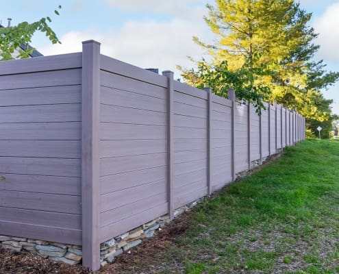 Brookline Weathered Blend Fence